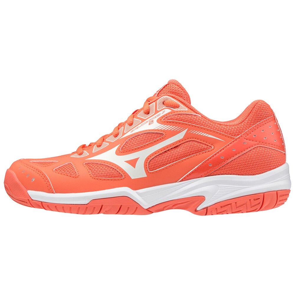 Men's Mizuno Volleyball Shoes Coral/white Cyclone Speed 2 Junior Shoes - V1GD191059